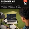 Donner DED-80 Electronic Drum Set, Electric Drum Set for Beginner with 4 Quiet Mesh Drum Pads, 2 Switch Pedal, 180+ Sounds, Throne, On-Ear Headphones, Sticks, and Melodics Lessons Included.