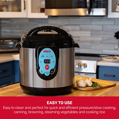 2294539efc1d45fc8a9ecfb547f04ec7 NESCO NPC-9 Smart Electric Pressure Cooker and Canner, 9.5 Quart, Stainless Steel