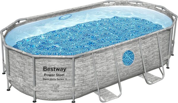 22e0f674fb70487ebc6fb7c824d78021 Bestway Oval Above Ground Pool Set (10' x 6'7" x 33")| Includes Filter Pump & ChemConnect Dispenser