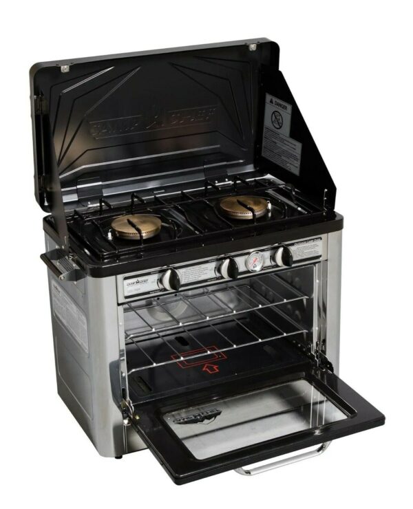22ec442e7bfa404da421fab48ff144e9 Camp Chef Outdoor Portable Dual Burner Camping Home Patio RV Oven Stove - COVEN