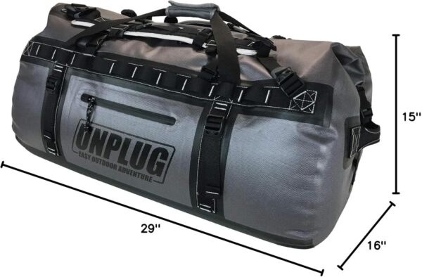 23034e84797143e4877ada210c067649 UNPLUG Ultimate Adventure Bag -1680D Heavy Duty Waterproof Travel Duffel Bags for Camping, Motorcycle Dry Bag, Waterproof Bags for Boating, Waterproof Duffle Backpack,Tactical Duffle Bag