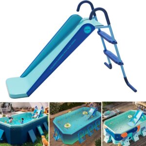 Pool Slide Inflatable Swimming Water Slide, Summer Swimming Pool Supplies Universal Trampoline Ladder Backyard Slide Home Playground Equipment