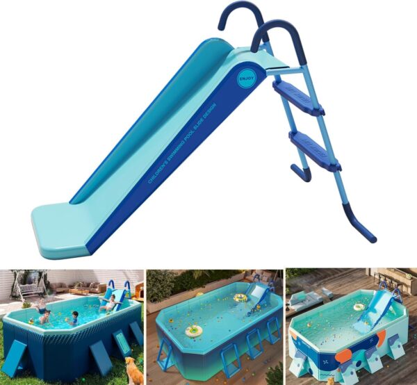 2324cd90247f48f9960da0863920f08b Pool Slide Inflatable Swimming Water Slide, Summer Swimming Pool Supplies Universal Trampoline Ladder Backyard Slide Home Playground Equipment