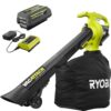 40V Vac Attack Cordless Leaf Vacuum/Mulcher with 5.0 Ah Battery and Charger RY40451