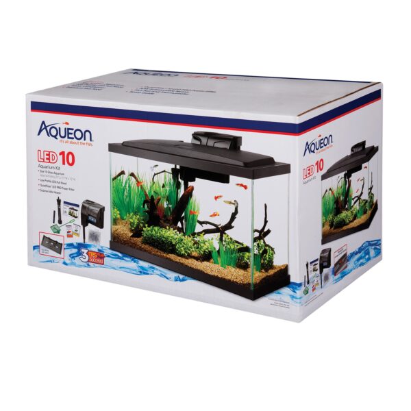 239ec523fe1a4041a2f090a748c0886e Aqueon Aquarium Starter Kit 10 Gallon Glass Fish Tank LED Lighting Filter and Heater