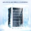 24 inch Wine Cooler, 46 Bottle - Dual Zone Built-in or Freestanding Fridge with Stainless Steel Reversible Glass Door, for Home, Kitchen, or Office.
