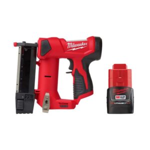 M12 12-Volt 23-Gauge Lithium-Ion Cordless Pin Nailer with M12 2.0 Ah Battery 2540-20-48-11-2420