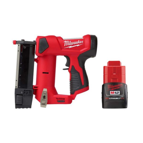 M12 12-Volt 23-Gauge Lithium-Ion Cordless Pin Nailer with M12 2.0 Ah Battery 2540-20-48-11-2420