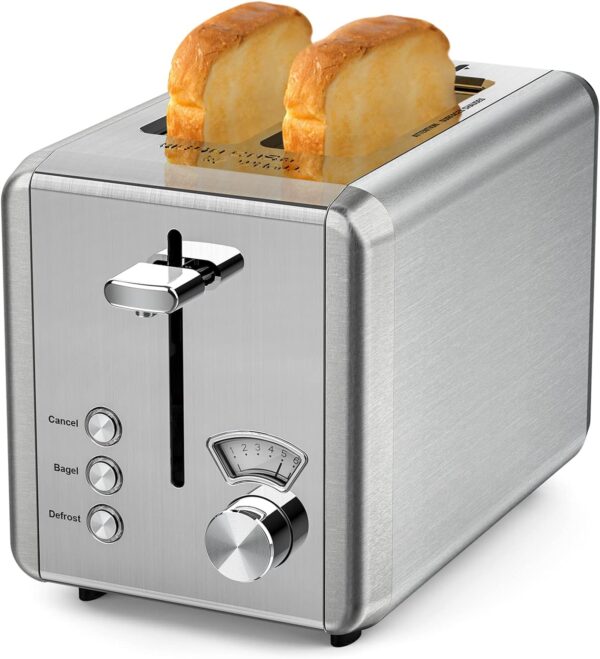 23f92085032e4a52b8c204cdccf091ad whall Toaster 2 slice Stainless Steel Toasters with Bagel, Cancel, Defrost Function, for Various Bread Types