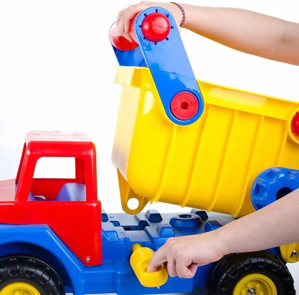 Wader Truck No. 1 Giant Dump Truck Ride-On Toy Red, Yellow and Blue