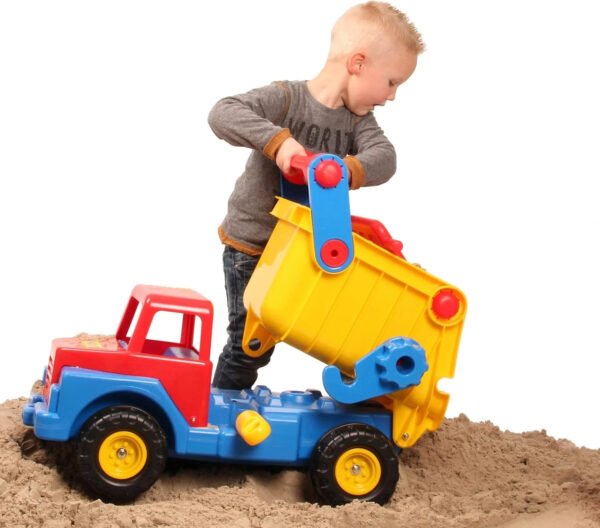 Wader Truck No. 1 Giant Dump Truck Ride-On Toy Red, Yellow and Blue