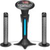 Portable WiFi Karaoke Machine for Adults – Black Pedestal with 7” Touchscreen, Built-In Speaker, Bluetooth, Recorder & 2 Wired Microphones