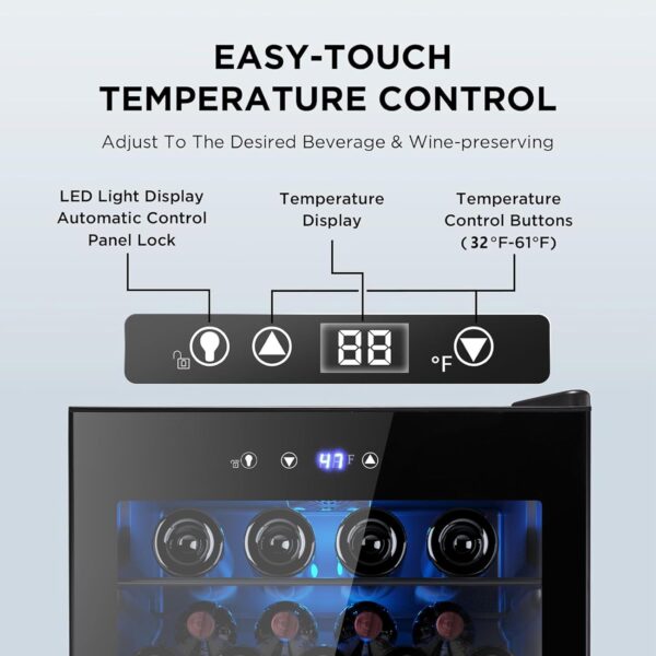 24827b44856640a3977f631c41e0216d Mini Fridge 130 Can Beverage Refrigerator Cooler, 3.2 Cu.Ft Drink Fridge for Soda Wine Beer, Adjustable Temperature Control for Home Office, Black