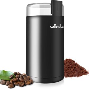 Wancle Electric Coffee Grinder, Quiet Spice Grinder, One Touch Coffee Mill for Beans
