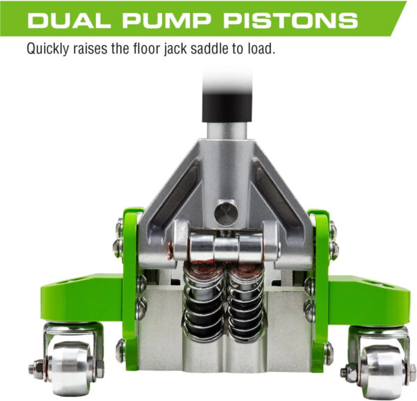 24b27e50934b484b83a0cfc57411fd3b Tools 3-Ton Quick Rise Aluminum Floor Jack with Dual Pump Pistons & Reinforced Lifting Arm (A20018_A20019)