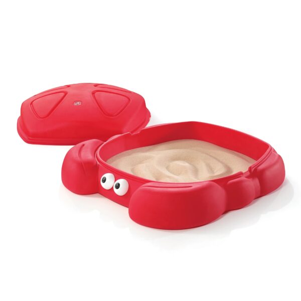 24b6598e6bfb4d87a054efad6413a91a Step2 Crabbie Sandbox Red Plastic Outdoor Sandbox with Cover for Kids