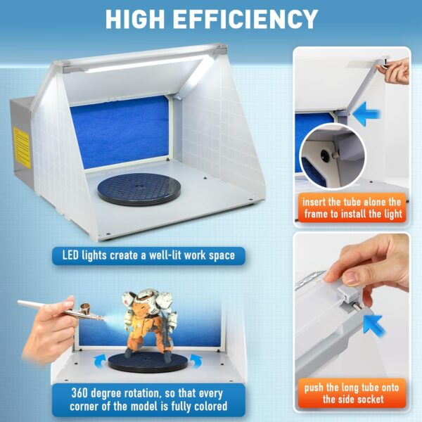 24ba708547db4f5790df04da257476c4 Autolock Spray Booth Kit with LED Lights & Filter System for Models, Crafts & More
