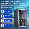 Mini Fridge 130 Can Beverage Refrigerator Cooler, 3.2 Cu.Ft Drink Fridge for Soda Wine Beer, Adjustable Temperature Control for Home Office, Black