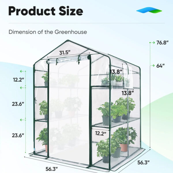 24e0d1700ba544f5831b66758f340933 Quictent Greenhouse for Outdoors with Screen Door & Windows