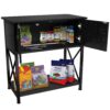 29 Gallon Aquarium Stand Metal Fish Tank Stand with Cabinet,30.7