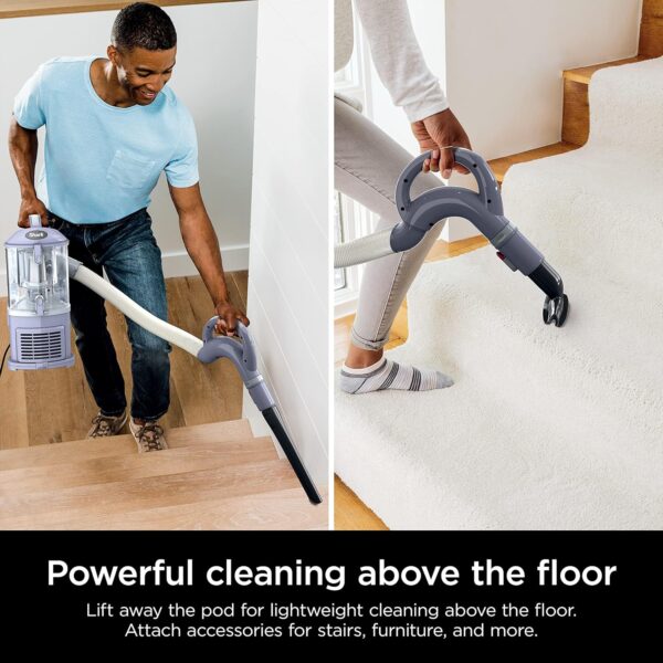 256b851343fd414391ba0a4cf21fcc8c Rotator Pet Pro Lift-Away ADV Upright Vacuum with HEPA Filter, DuoClean PowerFins HairPro and Odor Neutralizer Technology, Pet Hair Pickup, For Carpets & Hardfloors, Dark Grey, LA555