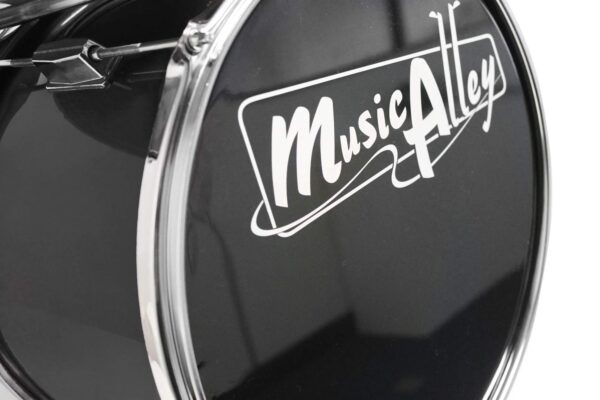 25b4e1fe13bc4ad79f3d52341c77107e Music Alley 3 Piece Kids Drum Set with Throne, Cymbal, Pedal & Drumsticks