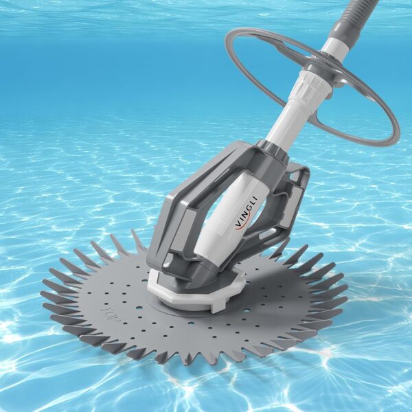 25eee837ca9f4ba597b6297dd0816751 Pool Vacuum Cleaner Automatic Sweeper Swimming Pool Creepy Crawler Vacuum with 33FT Hoses (Navy Blue&White)