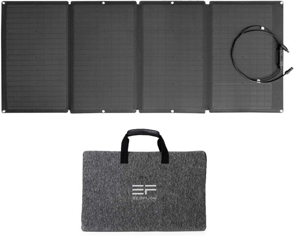 25ff4f40237e400ab334f2fa9a68d68b EcoFlow 160W Portable Solar Panel for Power Station, Foldable Solar Charger with Adjustable Kickstand, Waterproof IP67 for Outdoor Camping,RV,off Grid System