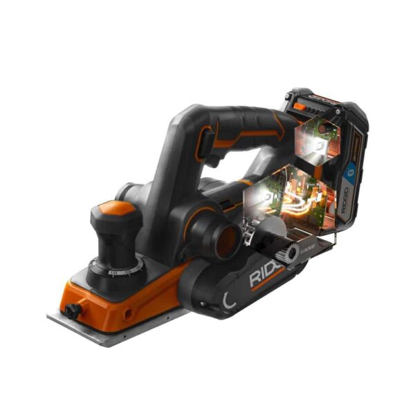 18V OCTANE Brushless Cordless 3-1/4 in. Planer Kit with Dust Bag, Dust Port, Edge Guide, 2.0 Ah Battery, and Charger R8481KSBN