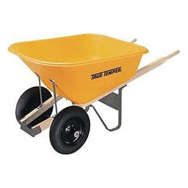 267a16247b00464c967a13adfaaa4fa5 8 Cu Ft Poly Wheelbarrow with Dual Tires – Durable Plastic Construction
