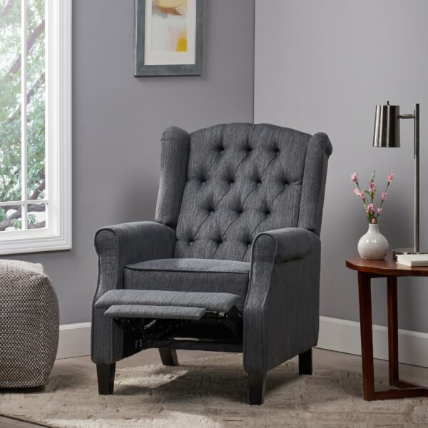 269d7afee096410b9bef8d1f32c3e464 Breyon Contemporary Tufted Fabric Push Back Recliner