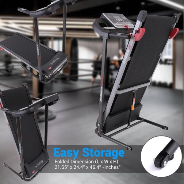 269ff17d8ca242449f4577c661c80983 SereneLife Folding Treadmill - Foldable Home Fitness Equipment with LCD for Walking & Running - Cardio Exercise Machine - Preset and Adjustable Programs - Bluetooth Connectivity