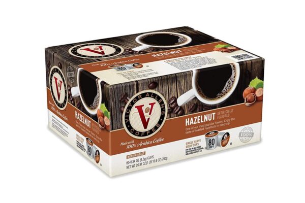 26ed5d2a6948408ba001ef87a50d9cce Victor Allen’s Coffee Hazelnut Blend Medium Roast, 80 K-Cup Pods, Flavored Arabica for Keurig Brewers