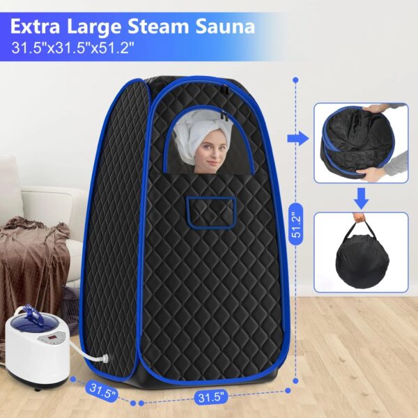 26efad4cbab145c1b0a36d716f3b08de X-Vcak Foldable Steam Sauna with 2.6L Steamer