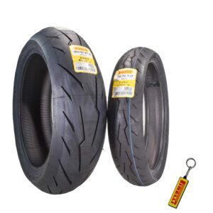 Motorcycle Tires Set – Front 110/70ZR17 & Rear 190/55ZR17 with Bonus Keychain