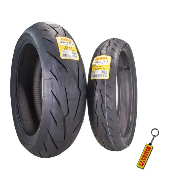 274cc185c7094cbe8ff20cdad9b827c3 Motorcycle Tires Set – Front 110/70ZR17 & Rear 190/55ZR17 with Bonus Keychain