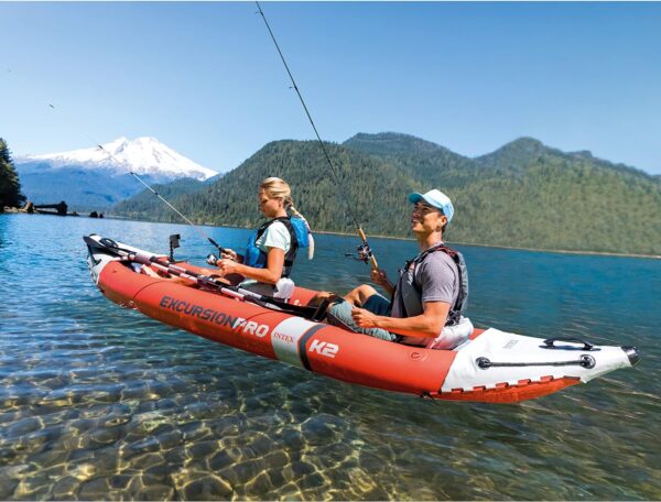2793af5ec9d84a0c9d44d551bf1bb6ca 1-Person Inflatable Kayak with Paddles, Pump & Fishing Rod Holders
