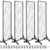 Blulu 4 Pcs Standing Grid Panel Tower with S Hook