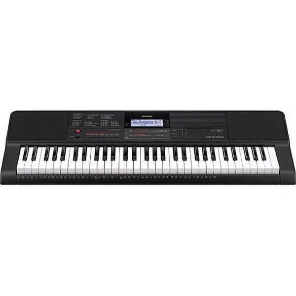 2825fac0267b453599daba67ec3c0703 Casio CT-X700 61-Key Touch Sensitive Portable Keyboard with Power Supply and LCD Screen