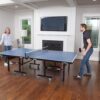 JOOLA Inside Professional MDF Indoor Ping Pong Table with Quick Clamp Table Tennis Net and Post Set - 10 Minute Easy Assembly - Tournament Quality - Foldable with Single Player Playback Mode
