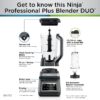 BN801 Professional Plus Kitchen System, 1400 WP, 5 Functions for Smoothies, Chopping, Dough & More with Auto IQ, 72-oz.* Blender Pitcher, 64-oz. Processor Bowl, (2) 24-oz. To-Go Cups, Grey