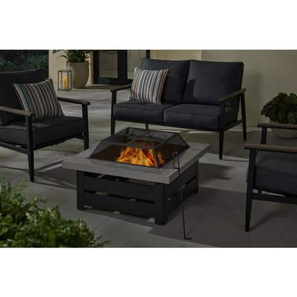 285ea25972aa4f69b4fb89629e0f6a45 Hampton Bay 24′′ Steel Fire Pit Insert Set with Mesh Cover, 3-Piece Replacement Kit