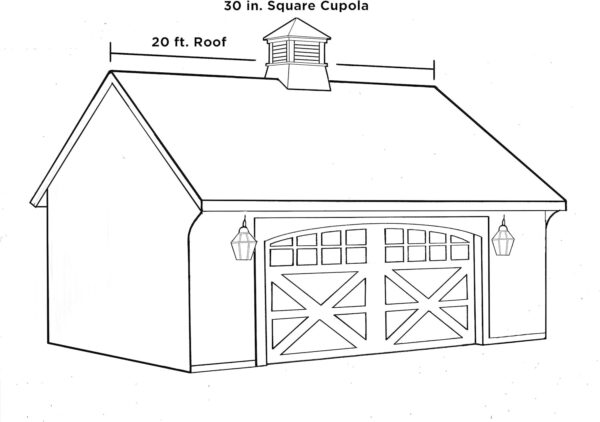 286f4fd2465e40df94273b690ea6c785 Good Directions 2126CV Coventry Vinyl Cupola, 26" square x 35" high, White