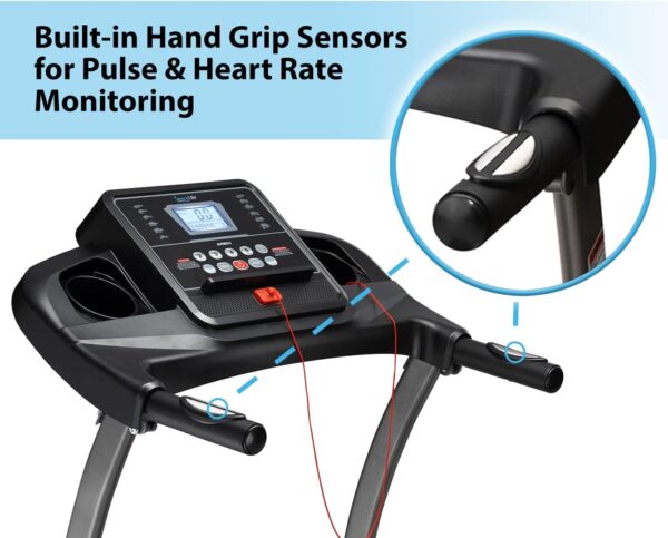 296409148ba7432e8e59dd41e38b8804 SereneLife Folding Treadmill - Foldable Home Fitness Equipment with LCD for Walking & Running - Cardio Exercise Machine - Preset and Adjustable Programs - Bluetooth Connectivity