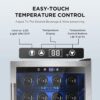 Mini Fridge 130 Can Beverage Refrigerator Cooler, 3.2 Cu.Ft Drink Fridge for Soda Wine Beer, Adjustable Temperature Control for Home Office, Black