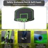 LISUEYNE 12ft Trampoline with Slide and Swing,Recreational Trampoline with Basketball Hoop and Ladder,Outdoor Fitness Trampoline for Kids Adults,1000 LBS Weight Capacity