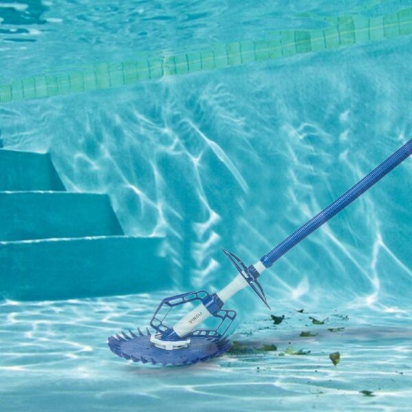 2a02b903834542db8e121a0dd7bf81ee Pool Vacuum Cleaner Automatic Sweeper Swimming Pool Creepy Crawler Vacuum with 33FT Hoses (Navy Blue&White)