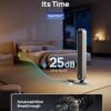 Dreo Tower Fan for Bedroom, 42 Inch 120° Oscillating Fan, 25dB Quiet DC Motor, 28ft/s Velocity Bladeless Standing Fan with 12 Speeds, 4 Modes, 12H Timer Cooling Fans for Home, Living Room, Pilot Max S