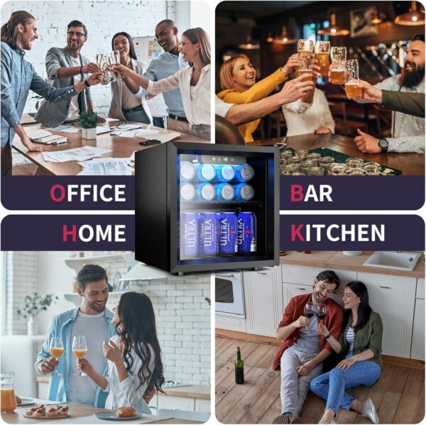 2a7204f2bd48458ca71fe98069a7702c Beverage Refrigerator Cooler - 126 Can Mini Fridge with Glass Door for Soda Beer or Wine, Beverage Cooler for Home, Office, Bar with Adjustable Removable Shelves, Silver