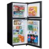 Danby DCR047A1BBSL 4.7 Cubic Feet Dual Door Compact Refrigerator, Black Steel